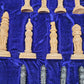Sandelholz Schachspiel aus Indien - Handgeschnitzte Meisterwerke der 40er Jahre