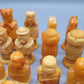 Antikes Bernstein-Schachspiel aus dem 19. Jahrhundert 32 Figuren