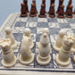 Antikes seltenes handgefertigtes Schachspiel Schachfiguren