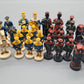 Antikes seltenes handgefertigtes Schachspiel - Set mit 32 Figuren