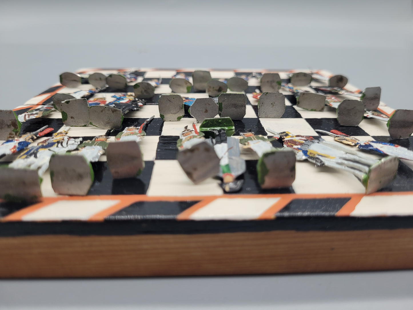 Antikes handgefertigtes Schachspiel Set mit 32 Schachfiguren