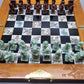Antike Schachfiguren aus chinesischem Jadestein