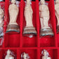 Selten Altes Schachspiel aus Holz Edel Holz 32 Schachfiguren