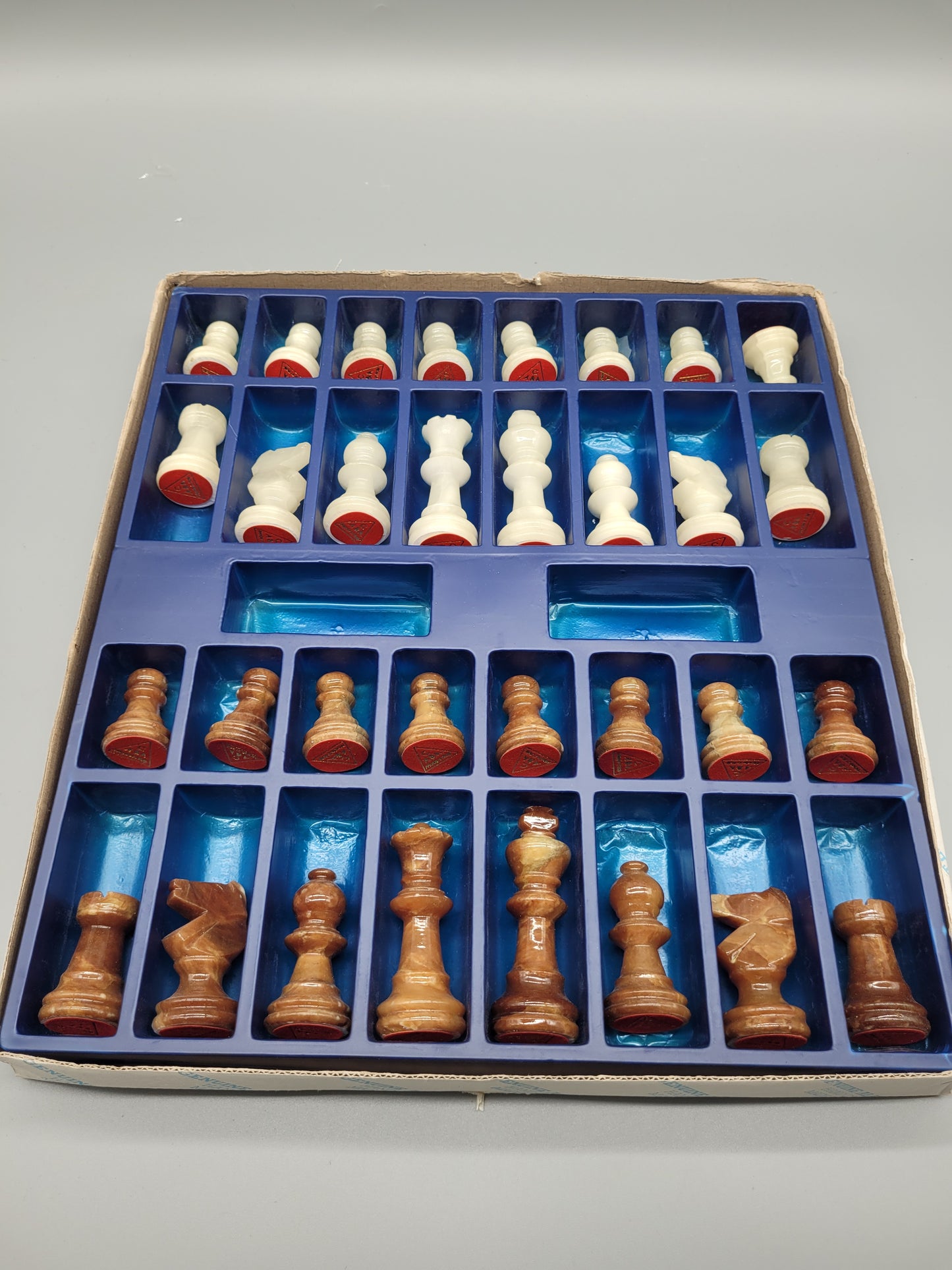 Hochwertige Schachfiguren aus Marmor 32 Schachfiguren schachspiel