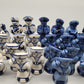 Antike Schachfiguren aus  Der sowjetunion Porzellan - 32-teiliges Set