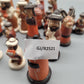 Antike Schachfiguren aus Terrakotta - 32-teiliges Set