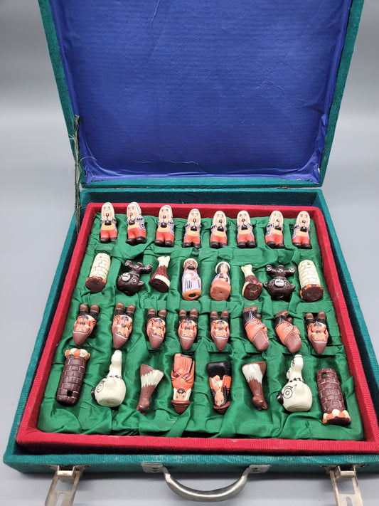 Selten Schachfiguren aus Keramik - 32-teiliges Schachspiel