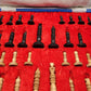 Antike chinesische Schachfiguren aus Holz 32 Figuren Edelholz