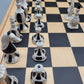 Antike sowjetunion Porzellan Schachfiguren - 32-teiliges Set mit Schachbrett