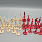 Selten Antike Chinesische Schachfiguren Handarbeit  32 Schachfiguren