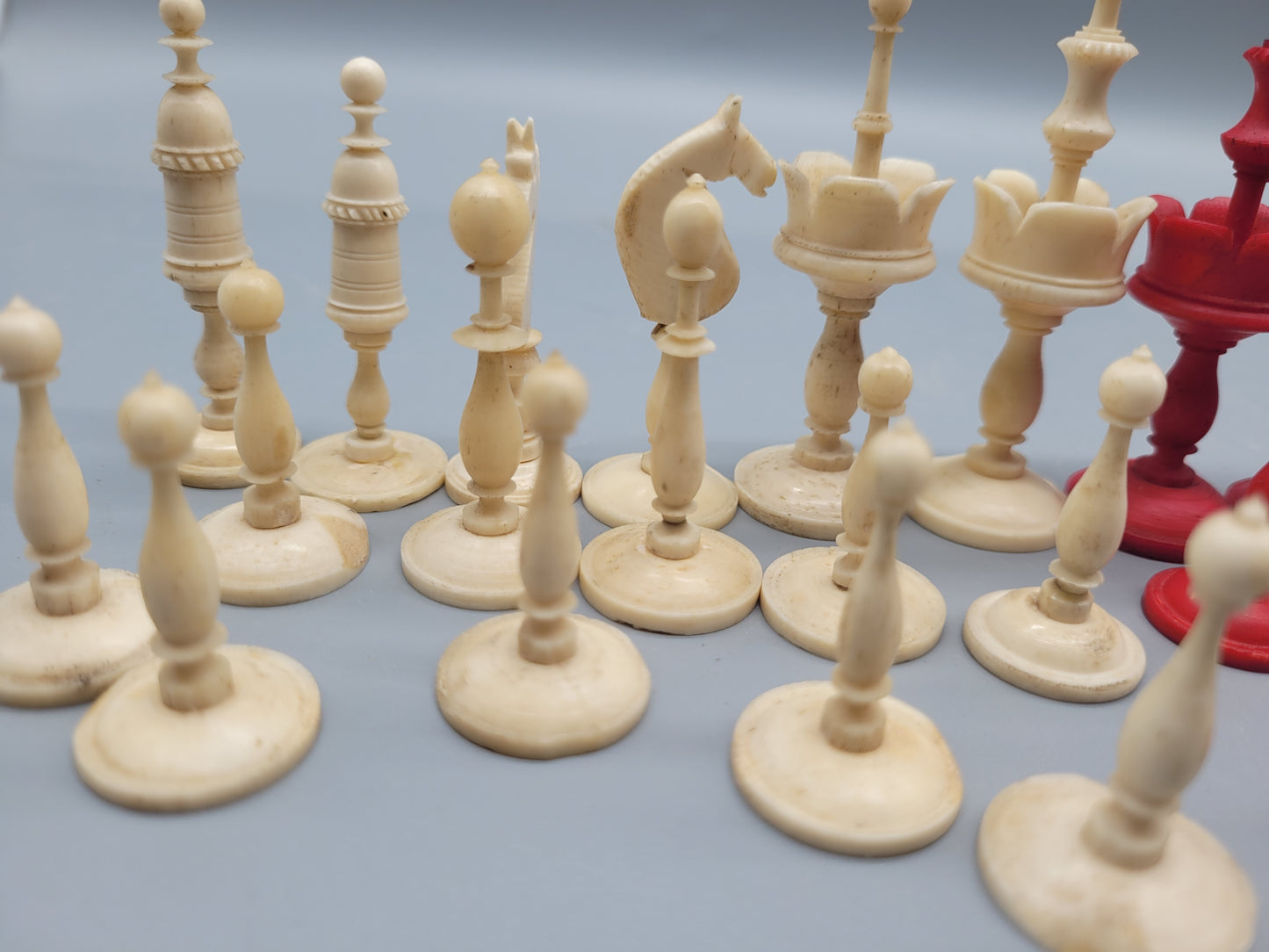 Selten Antike Chinesische Schachfiguren Handarbeit  32 Schachfiguren