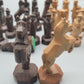 Antike Schachfiguren aus Holz - 32-teiliges Set Schachspiel