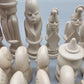 Antikes Afrikanisches Schachspiel aus Kisii-Stein - 32-teiliges Set