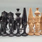 Antikes Afrikanisches Schachspiel - 32-teiliges Sammlerstück aus Holz