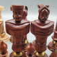 Antike Schachbrett Schachspiel 32 Schachfiguren für Sammler