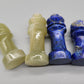 Antike Handgeschliffene Schachfiguren aus Marmor, Set mit 32 Figuren