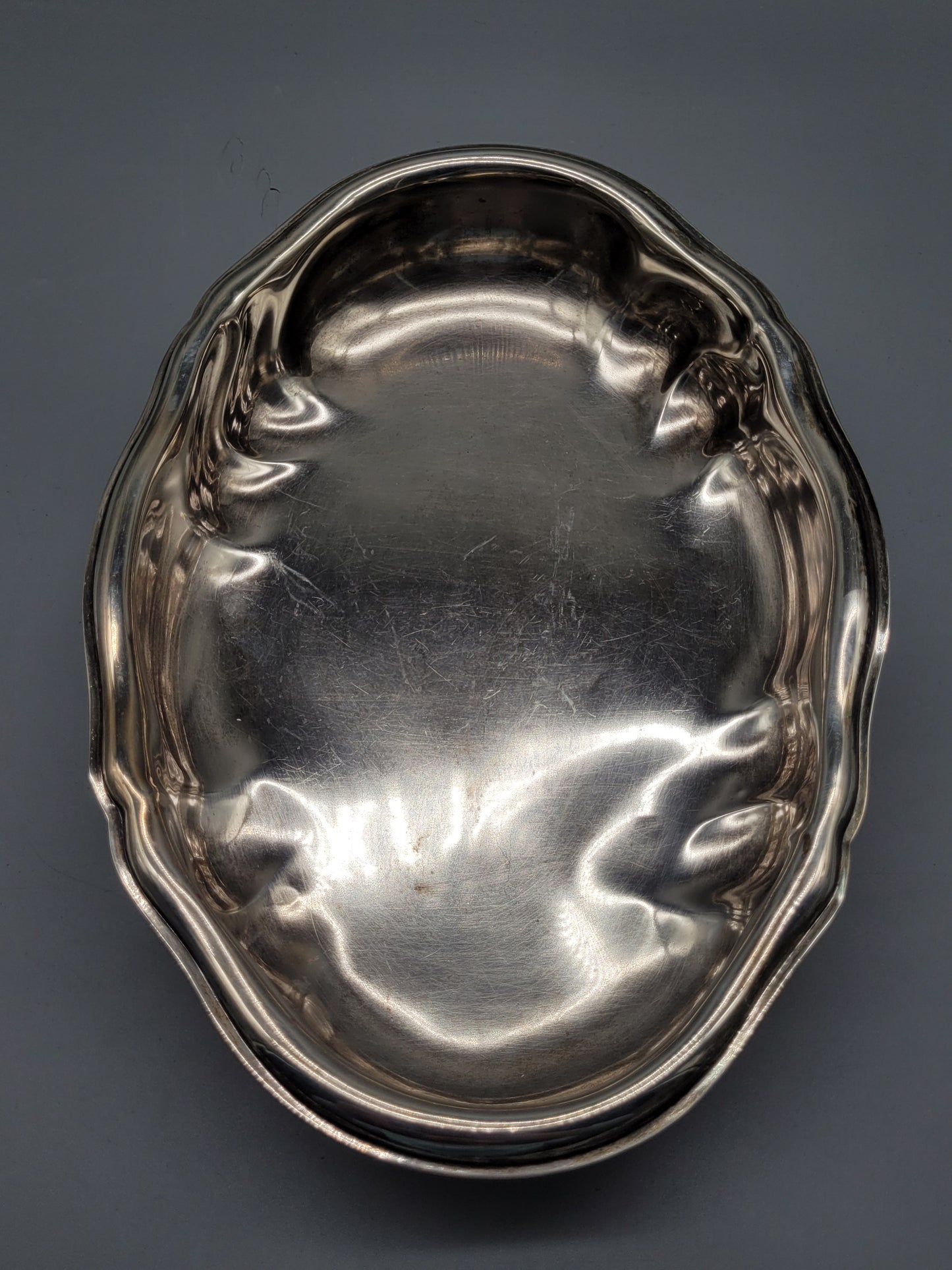 Deutsche Meistermarke Antike 835er Silberschale Halbmond mit Krone