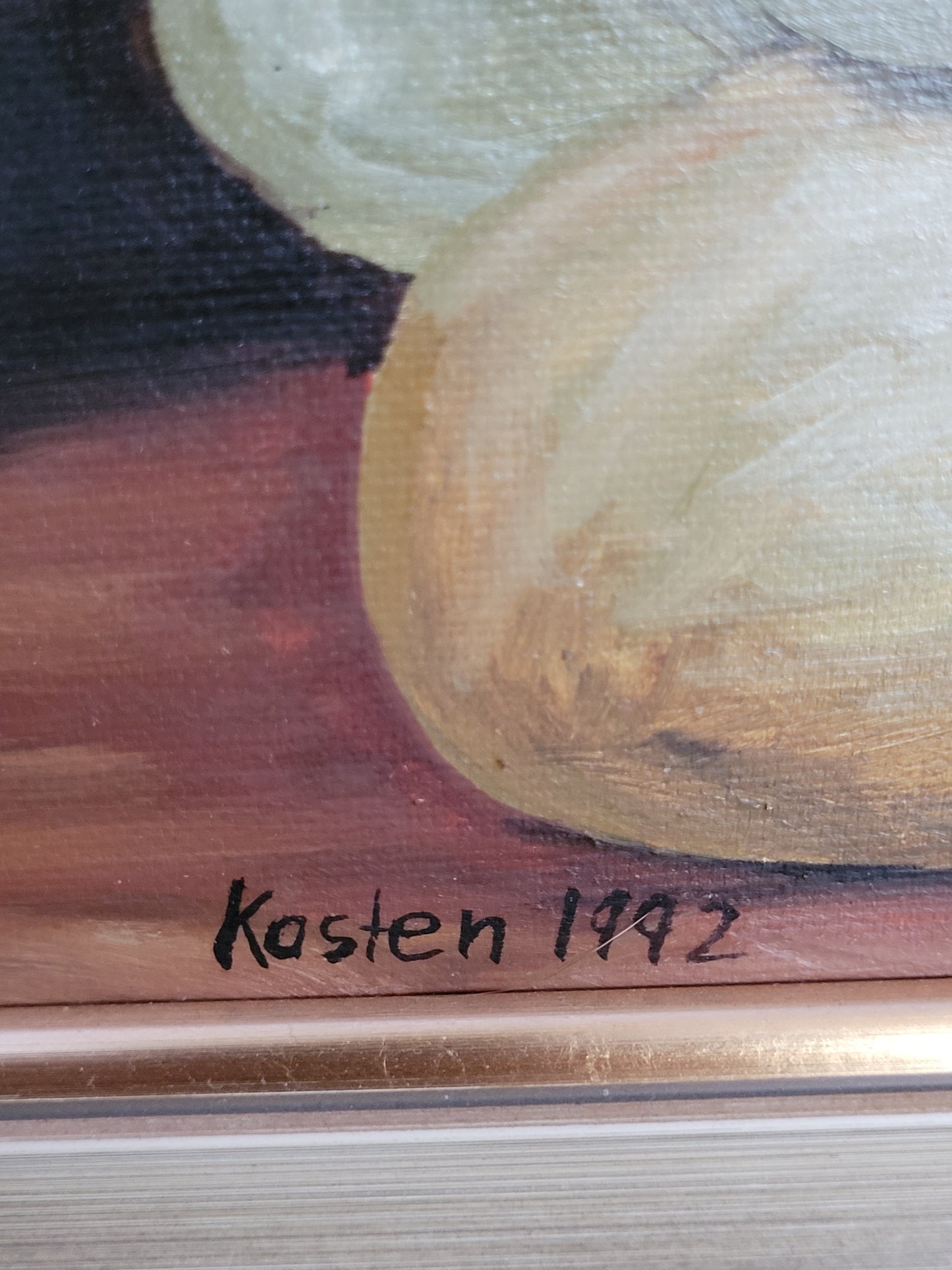 Kasten (XX) Ölgemälde Stillleben Schmackhafte Weintrauben 50x60cm