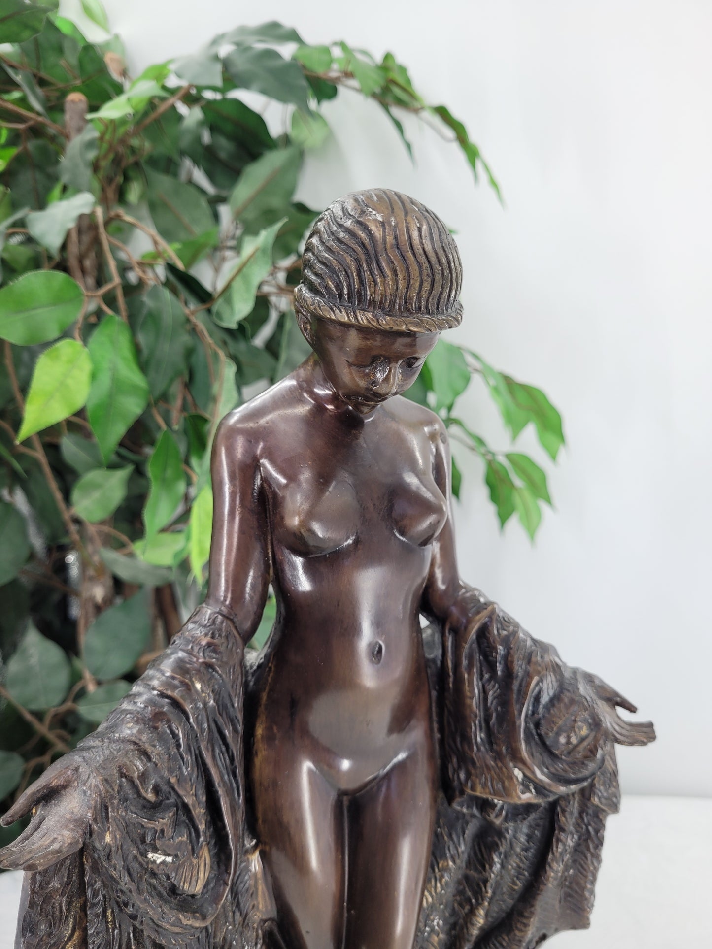 Bronze Skulptur Handsigniert c candion Französische Art Deco Tänzerin