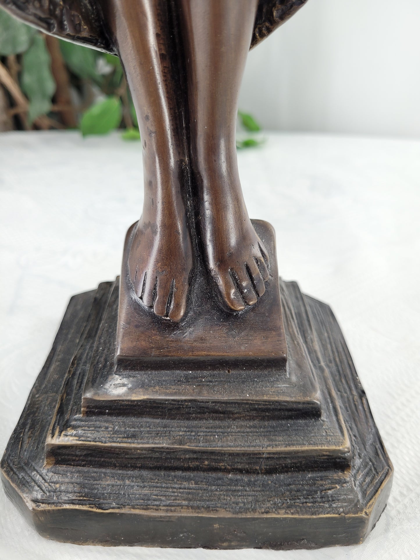 Bronze Skulptur Handsigniert c candion Französische Art Deco Tänzerin