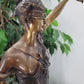 Alois Mayer (1855-1936) Bronze, Justitia Skulptur Symbol der Gerechtigkeit
