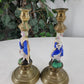 Zwei antike Figurative Porzellan Kerzenhalter, Frankreich um 1880 Jh.