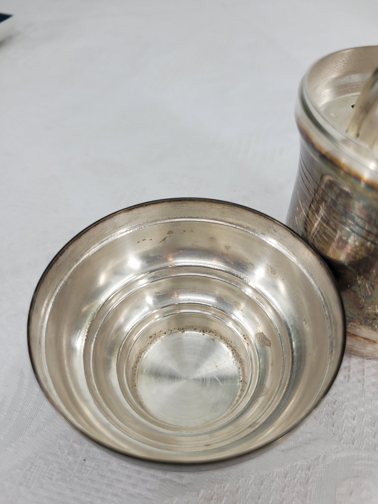 Französische Zitruspresse Cocktailshaker Versilbert Silver Plated