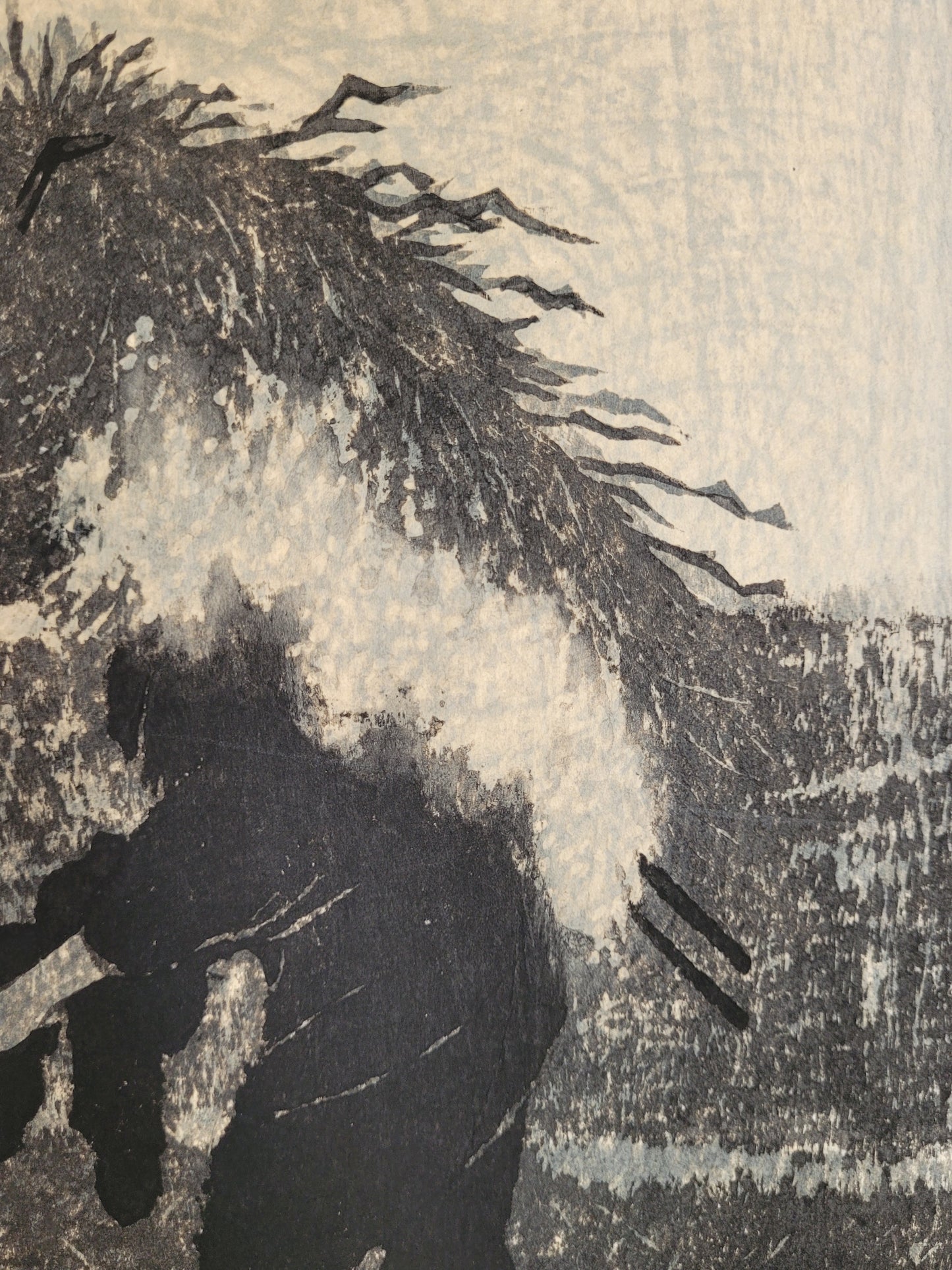 Aoyama Masaharu (1893-1969) Original Holzschnitt Handsigniert