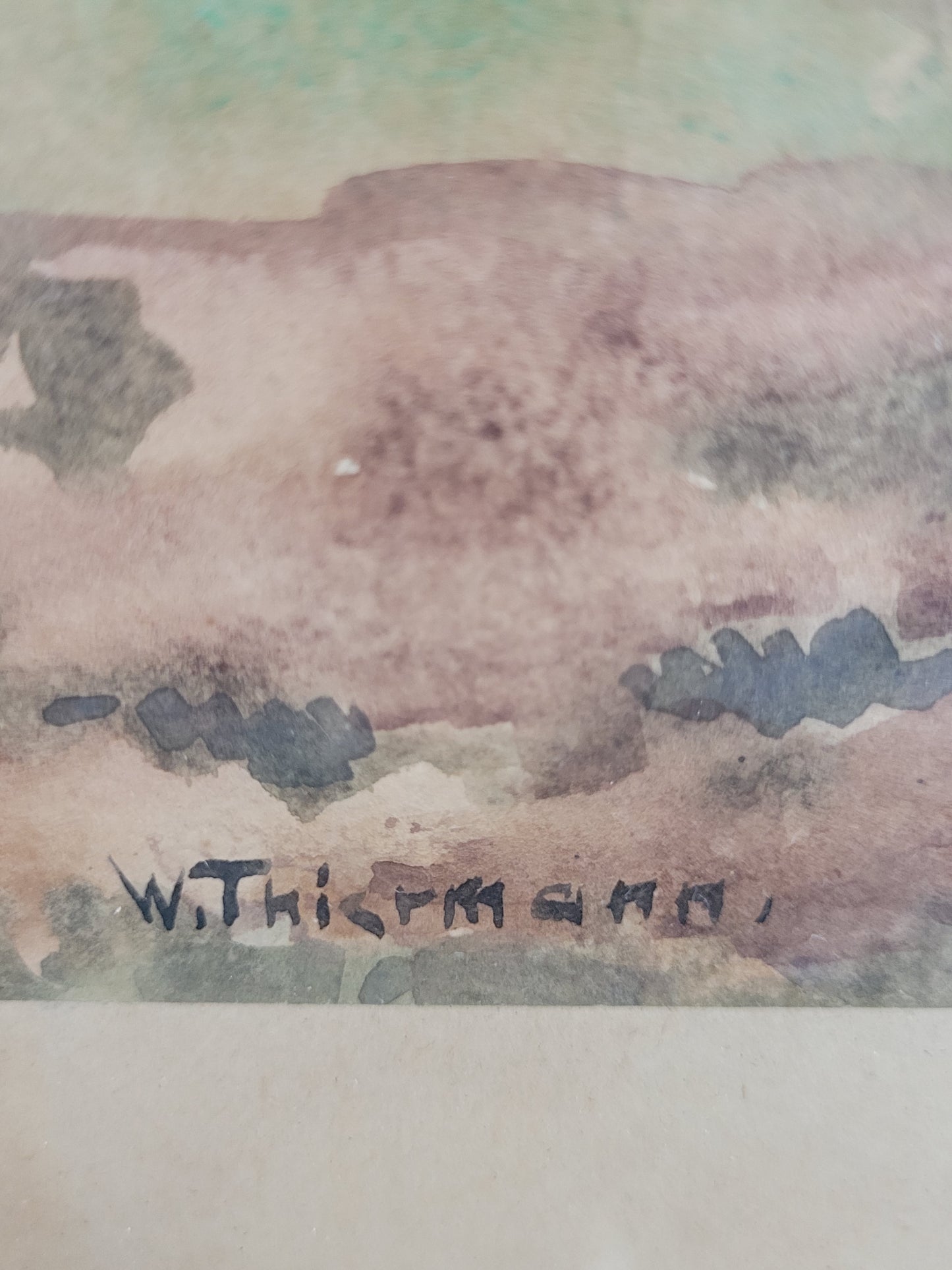 W. Thiemann (XX) Harmonische Landschaft in Aquarellfarben