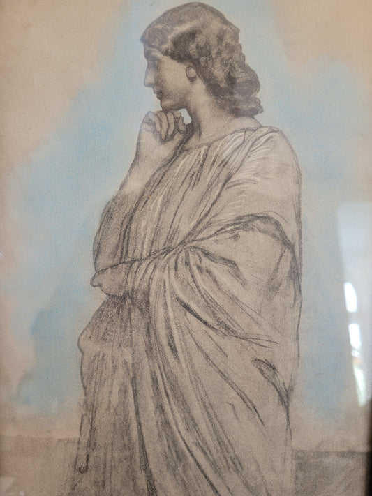 Anselm Feuerbach (1829-1880) Grafik Priesterin Iphigenie