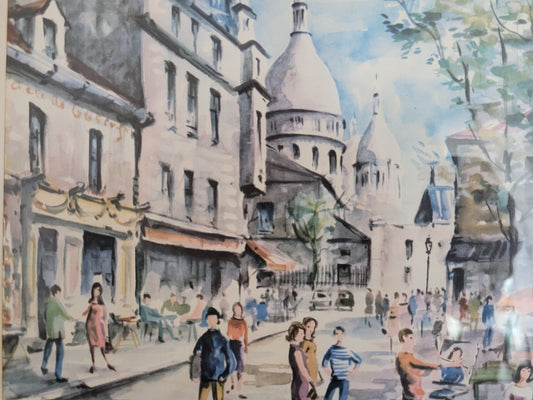 Hochwertiger Kunstdruck Stadtleben in Paris der 1960er Jahre