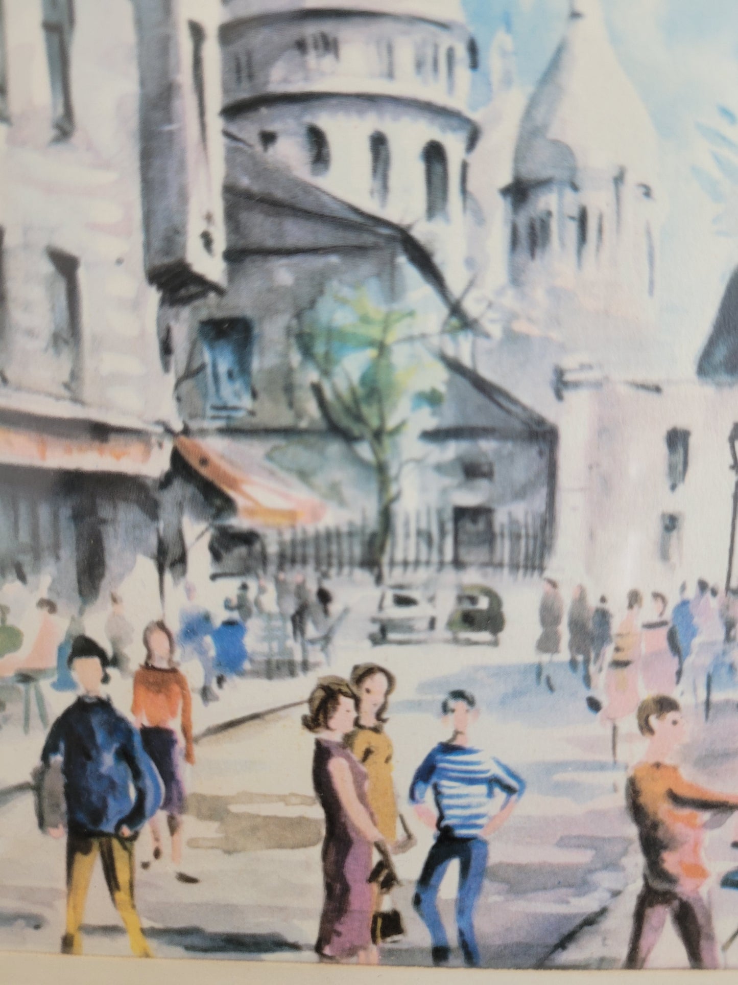 Hochwertiger Kunstdruck Stadtleben in Paris der 1960er Jahre