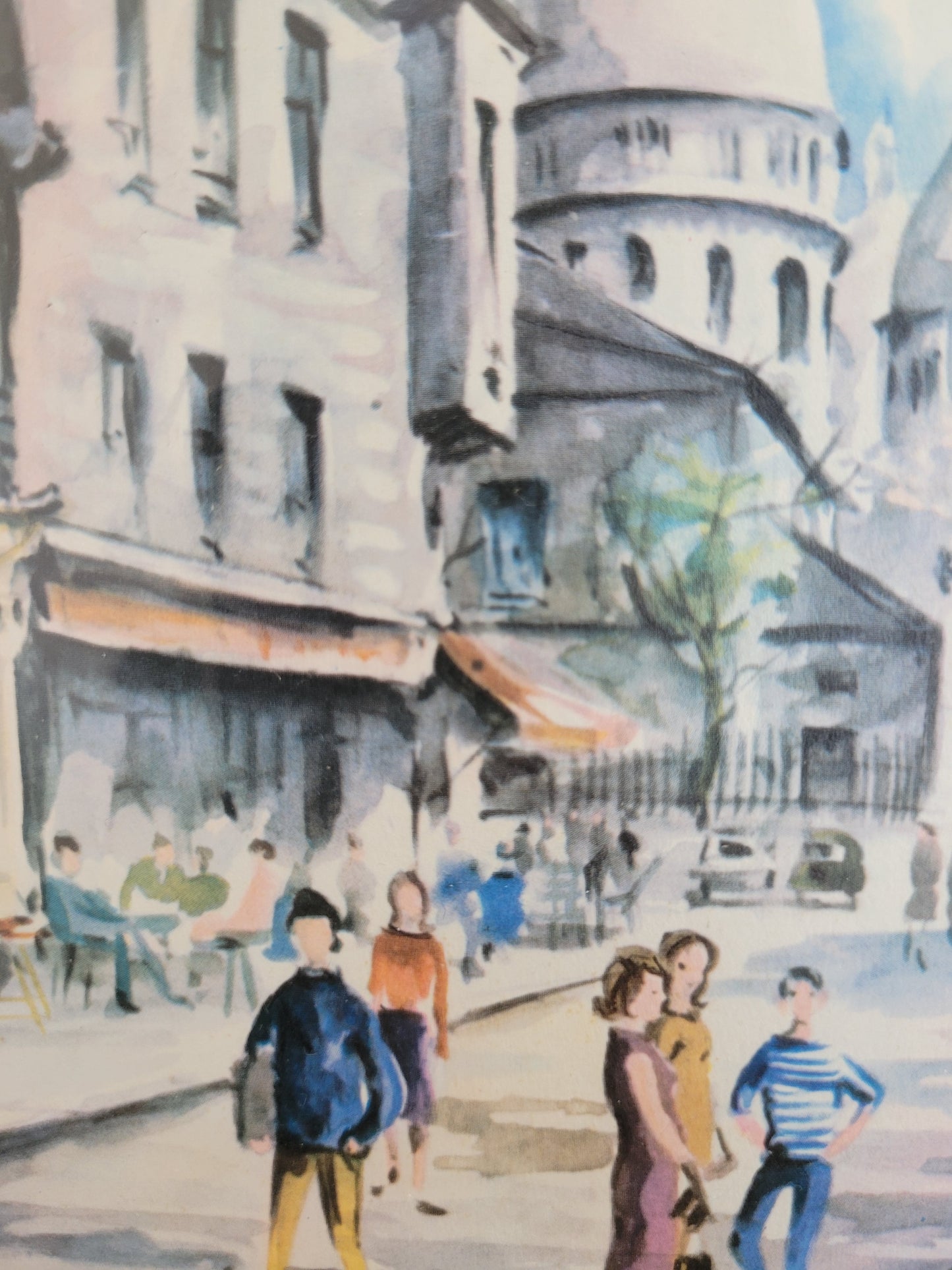 Hochwertiger Kunstdruck Stadtleben in Paris der 1960er Jahre