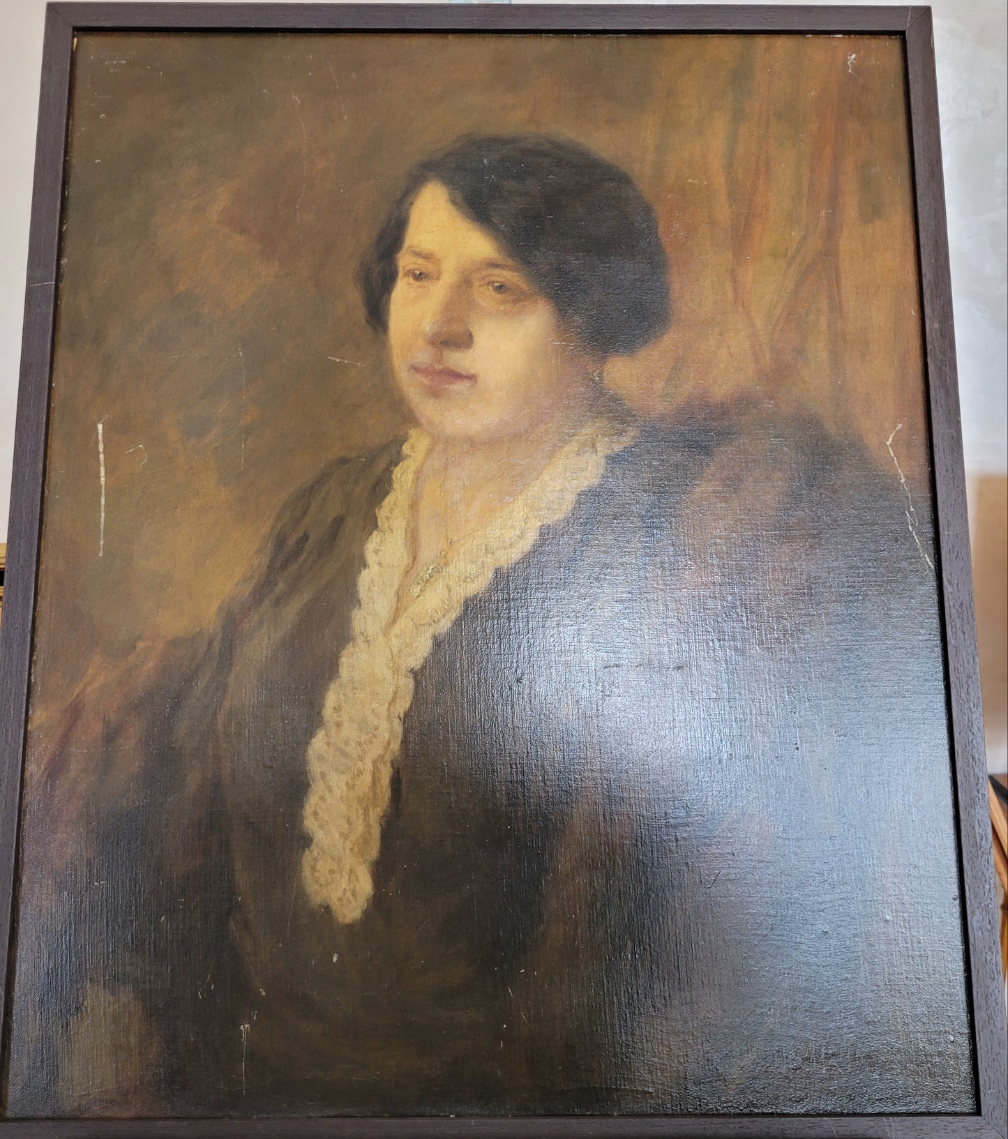 Ölgemälde eines anmutigen Porträts einer Frau in edlem, zeitlosen Stil