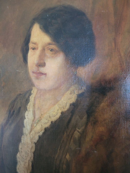 Ölgemälde eines anmutigen Porträts einer Frau in edlem, zeitlosen Stil