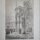 Original Lithographie, Rathaus mit belebtem Marktplatz 55x40cm