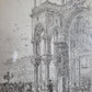 Original Lithographie, Rathaus mit belebtem Marktplatz 55x40cm