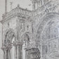 Original Lithographie, Rathaus mit belebtem Marktplatz 55x40cm