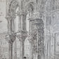 Original Lithographie, Rathaus mit belebtem Marktplatz 55x40cm