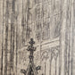 Original Radierung Eingang des Kölner Doms, Kathedrale 66x30cm