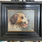 Düsseldorfer Schule (XX) Ölgemälde Hundeportrait Bernhardiner 44x52cm