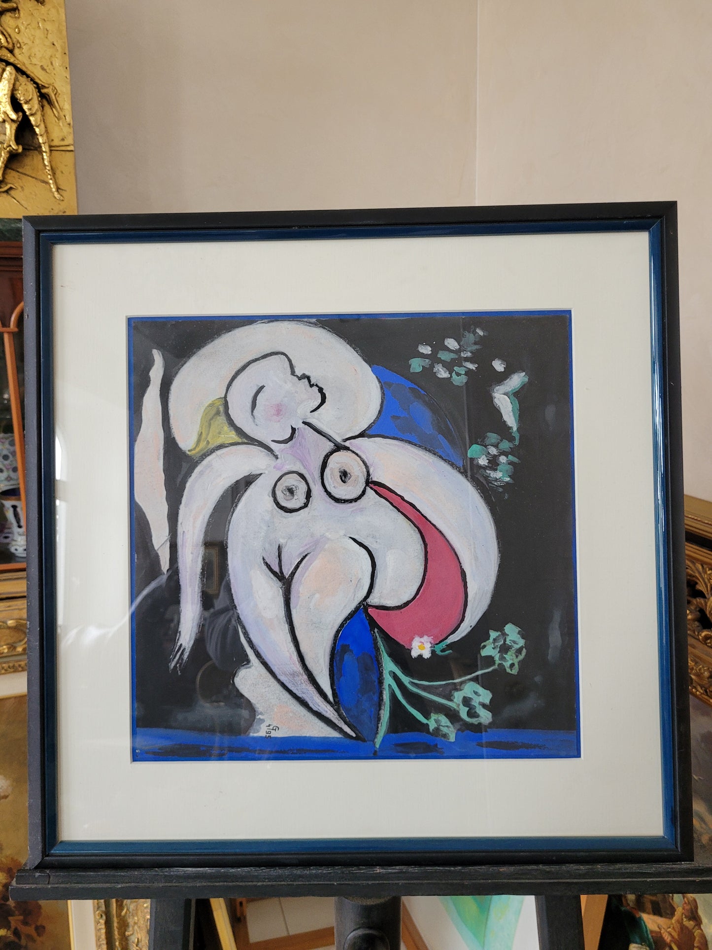 Nach Pablo Picasso (1881-1973) Ölgemälde Schlafende Frau 54 x 54cm