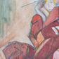 Nach Egon Schiele (1890-1918) Träumerische Eleganz in Rot 86x56cm