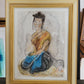 Monogramm GF (1995) Original Lithographie JEUNE FEMME du CAMBODGE