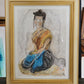 Monogramm GF (1995) Original Lithographie JEUNE FEMME du CAMBODGE