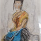 Monogramm GF (1995) Original Lithographie JEUNE FEMME du CAMBODGE