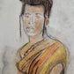 Monogramm GF (1995) Original Lithographie JEUNE FEMME du CAMBODGE