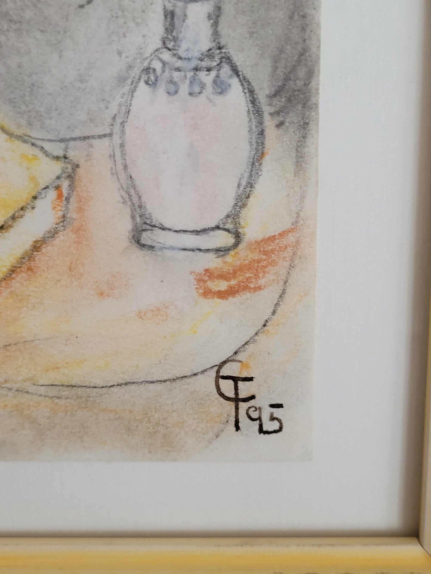 Monogramm GF (1995) Original Lithographie JEUNE FEMME du CAMBODGE