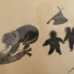 Agnes Nanogak (1925-2001) Original Grafik Alltag im Inuit-Dorf