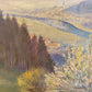 Georg Röder (1867-1958) Ölgemälde Landschaft im Rheintal 60x72cm